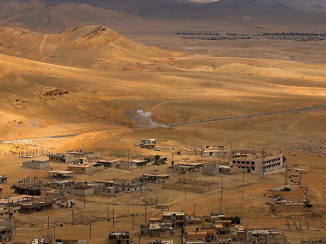 Blick auf Palmyra: IS-Kämpfer sind offenbar wieder auf dem Vormarsch in der syrischen Wüstenstadt. (Archivbild)
