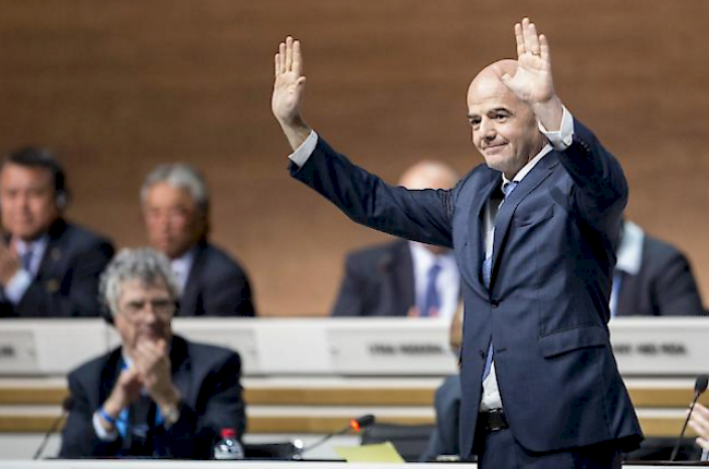 Gianni Infantino wurde im Februar 2016 am Kongress des Weltfussballverbandes in Zürich zum neuen FIFA-Präsidenten gewählt. 