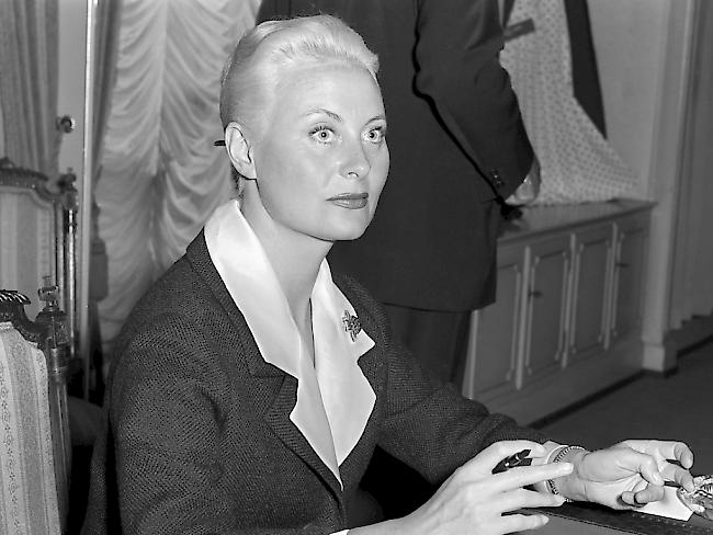Die Schauspielerin Morgan, aufgenommen während einer Autogrammstunde im April 1957 in Zürich: Die Frau mit den "schönsten Augen des Kinos" starb 96-jährig.