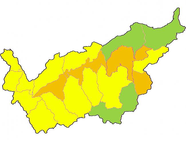 Vergleich. Die Waldbrandgefahr im Dezember 2015.