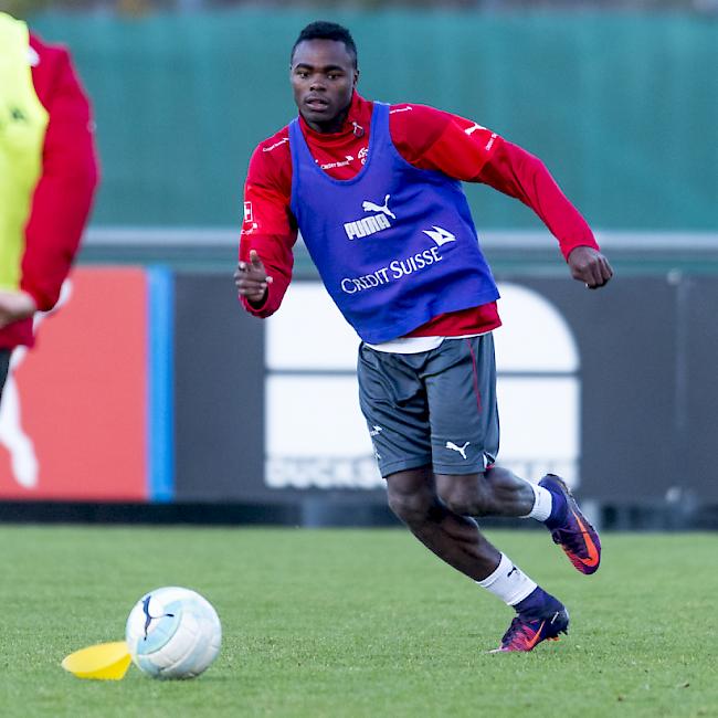 Dimitri Oberlin, hier im Training mit der Schweizer U21, muss vom SCR Altach zu RB Salzburg zurück