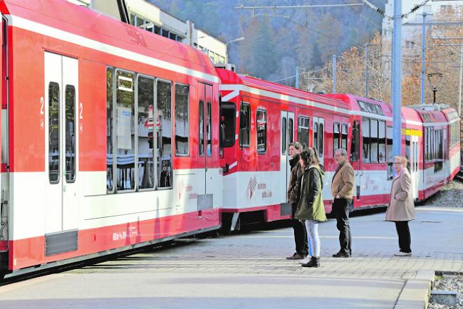 Die Strecke zwischen Brig und Fiesch ist derzeit unterbrochen.