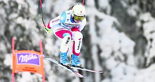 Endlich wieder Rennen. Fabienne Suter beim gestrigen Training. 