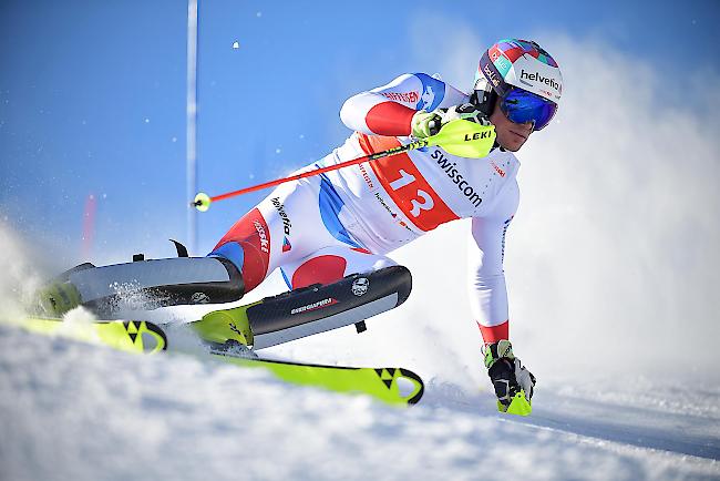 Der Walliser Daniel Yule startet im WM-Slalom in St.Moritz.