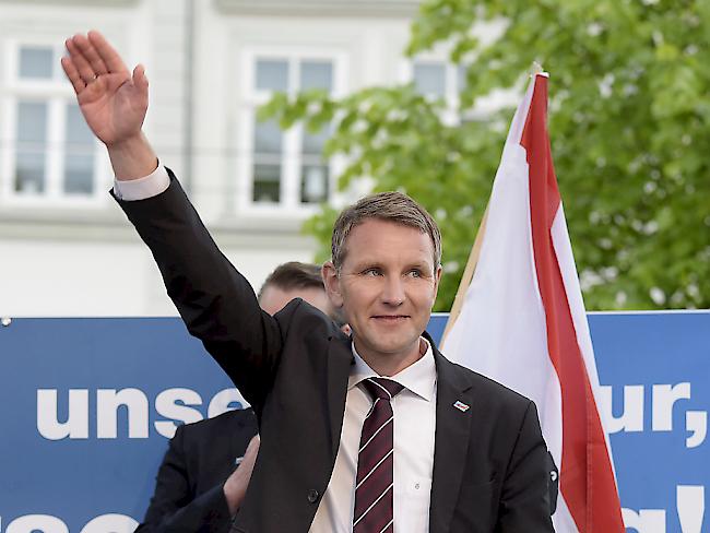 Der umstrittene Thüringer Landesvorsitzende der AfD, Björn Höcke, bei einer Veranstaltung in Erfurt im Mai 2016.