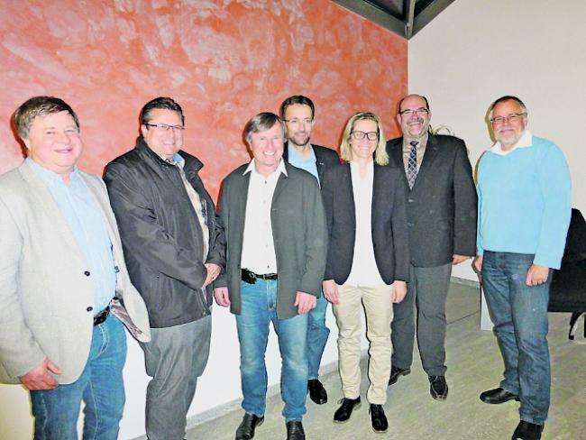 VR und Direktion der VED. Dr. Philipp Teysseire, Aldo Karlen, Rolet Gruber, Alain Bregy, Stefanie Zimmermann, Michel Schwery und Bruno Hostettler (von links). 