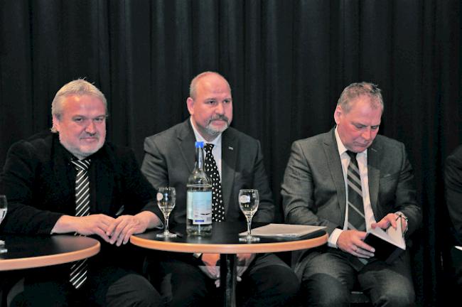 Welsches Trio. Jean-Michel Bonvin, Claude Pottier und Staatsrat Jacques Melly (von links) äusserten sich zum Walliser Tourismus. 