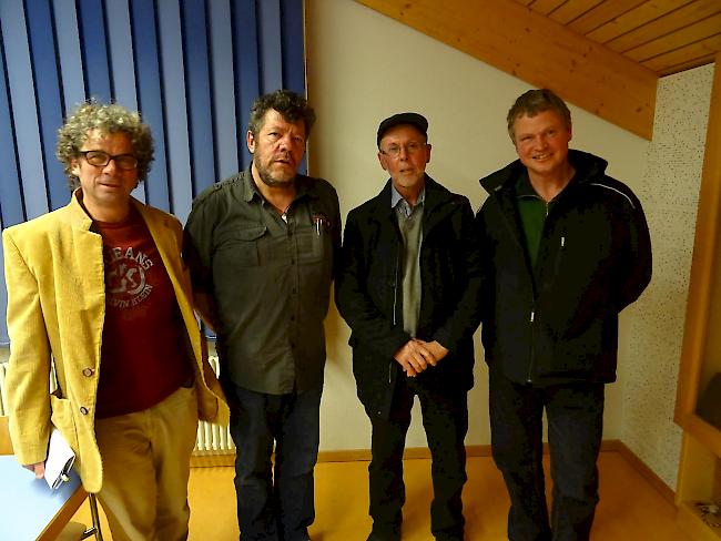 Die neu gewählte Albiner Burgerkommission (v.l.): Pius Metry, Gemeinderat und Kommis-sionspräsident Marcel Hermann, Oskar Mathieu und Alber Mathieu (auf dem Bild fehlt Moritz Briand).