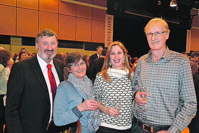 Armin Zenklusen (64) aus Ried-Brig, Rita Biderbost (61), Doris Seiler (38) und Peter Biderbost (64) alle drei aus Reckingen.