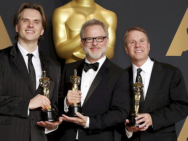 Stachen den Schweizer Beitrag bei den Oscars aus: Byron Howard, Rich Moore und Clark Spencer von "Zootopia".