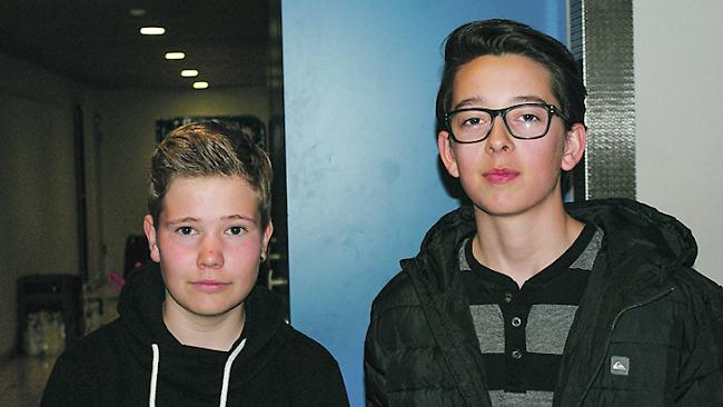 Raphael Schnydrig (14) aus Mund und Joel Gundi (14) aus Naters.
