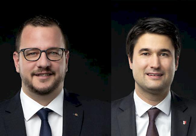 Natischer an der CVPO-Fraktionsspitze. Philipp Matthias Bregy und Aron Pfammatter.