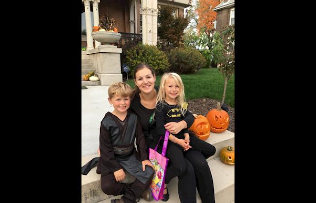 «Halloween in St. Louis mit meinen Gastkindern Hartmann (6) und Solane (5)»