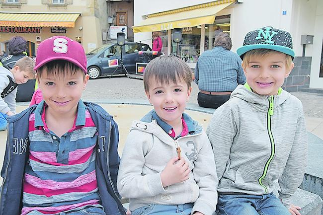 Levin (6) und Loan Bühlmann (4), Linard Henzen (5) alles aus Visp.