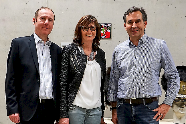 Die Projektverantwortlichen (von links) Thomas Antonietti, Rita Kalbermatten und Pascal Seiler.