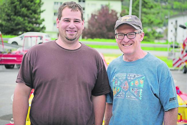 Fabian Lengen (31) aus Zeneggen und Hubert Hischier (49) aus Oberems.