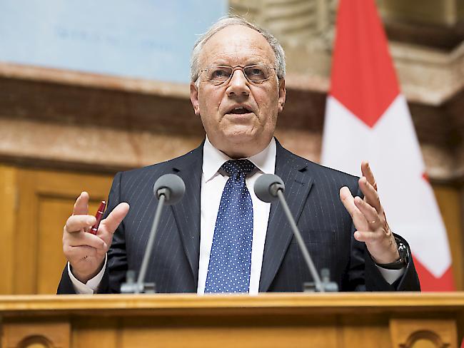 Bundesrat Schneider-Ammann sieht US-Steuerreform nicht als Bedrohung. (Archiv)