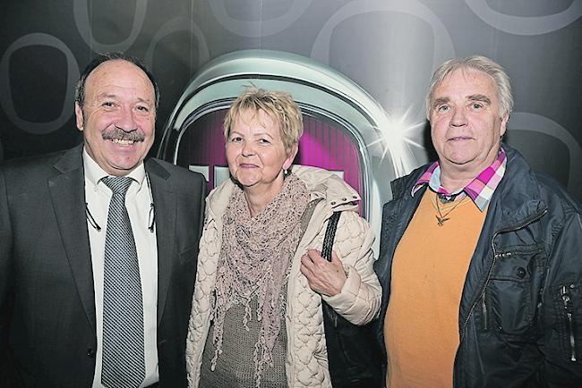 Carlo Fryand (62) aus Steg, Bethli Borter (64) und Luis Borter (69), beide aus Birgisch.