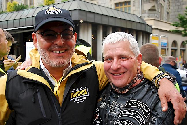 OK-Präsident Daniel Seiler (links) und Head Road Captain Carlo Inderkummen am heutigen Anlass.