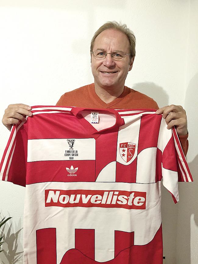 Jean-Paul Brigger mit dem Finalshirt 1991.