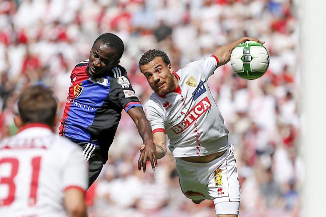 Keine Tore in der ersten Halbzeit im Cupfinal zwischen dem FC Sitten und dem FC Basel.