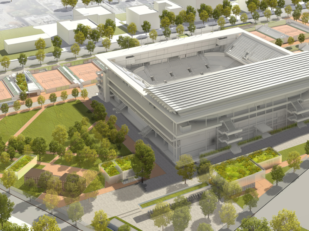 Das Stade RolandGarros wird aus und umgebaut 1815.ch