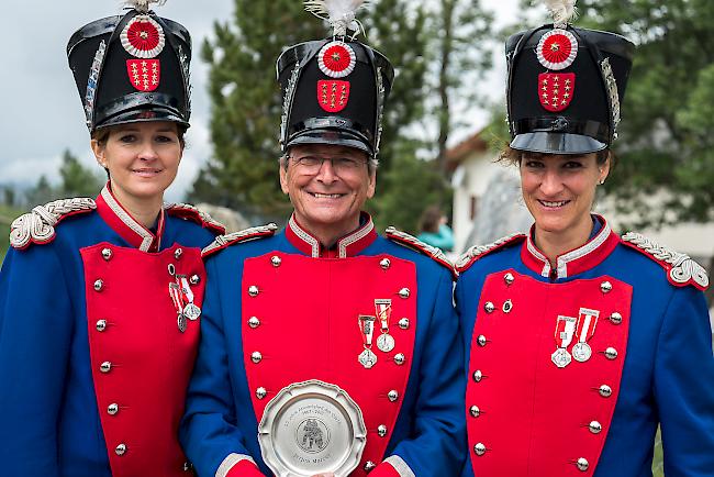 Sybille Schnydrig (43), Marcel Jerien (65) und Corinne Salzmann (42), alle von der Sektion Rhone.