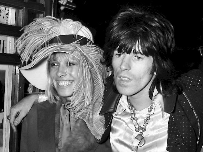 Anita Pallenberg im Jahr 1968 mit Keith Richards