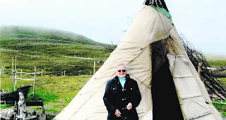 Nordkap. Frieda Sterren bei den Samen in Norwegen. 