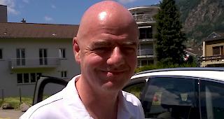 Auf dem zweiten Podestplatz: Fifa-Pr&auml;sident Gianni Infantino