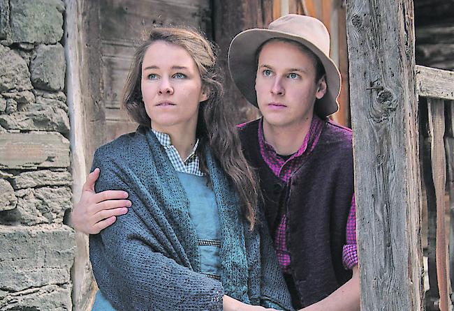 Romaine Müller und David Taugwalder als Jakob und Maria im Stück Romeo und Julia am Gornergrat.