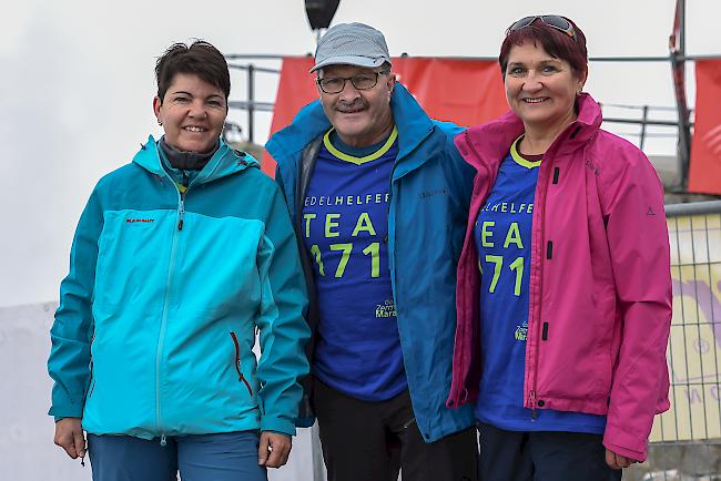 Ursula Amherd (52) aus Gamsen, Roland (60) und Eve-Marie Eggel (56), beide aus Naters.