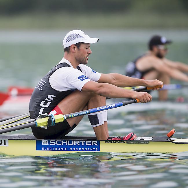Der Schweizer Ruderer Nico Stahlberg startet auf dem Rotsee als Weltcup-Führender