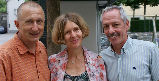 Fred Mathis (55) aus Thun, Toni Mutter (59) aus Glis, Sabine Clavadetsch (51) aus Thun.