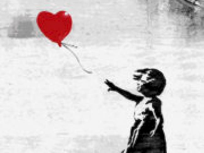 Banksys Schablonen-Sprayerei mit dem Ballon-Mädchen ist laut einer Umfrage das beliebteste Kunstwerk der Briten. (Pressebild)