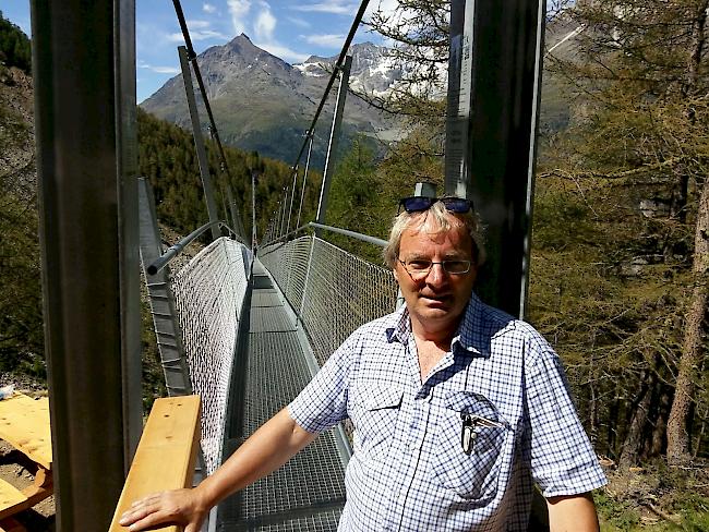 Theo Lauber, der Entwickler der längsten Hängebrücke der Welt