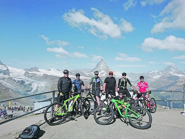 Die Gruppe «Rock the hill» bei einem Trainingsausflug.