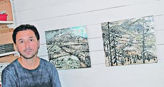 Landschaft. Amer Kobaslija wird in Brig ein grosses Landschaftsbild zeigen. 