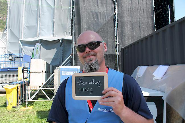 Peter ist Sicherheitsmann der Private Security Agency am Open Air Gampel.