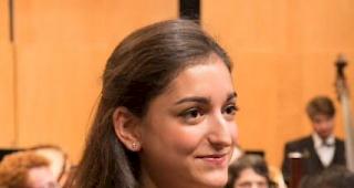 Gl&uuml;cklich. Siegerin Mathilde Roh bei der Ehrung des Prix Musique 2017.