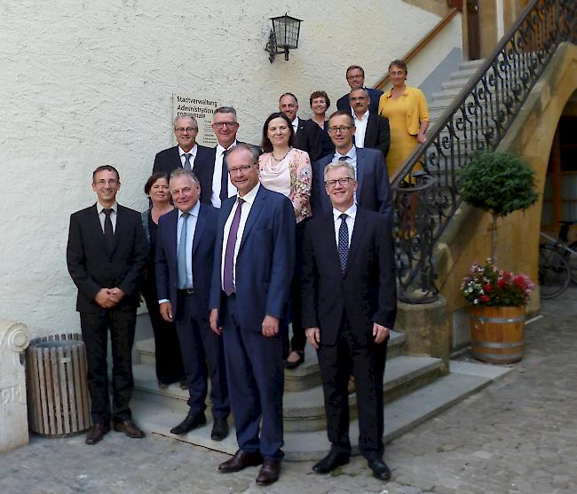 Die Regierungen der Kantone Wallis und Freiburg haben sich zum Austausch getroffen.