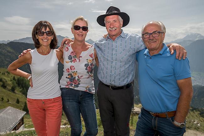 Marianne Jossen (67), Bernadette Schnydrig (53), Peter Jossen (68) und Hugo Jossen (63), alle aus Naters