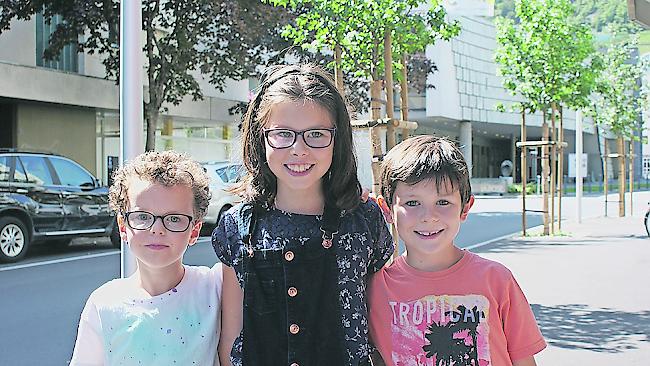 Mike Zumhofen (5), Maria Zumhofen (10) und Lukas Zumhofen (8) alle aus Baltschieder.