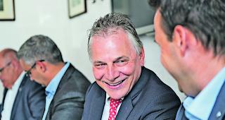 Zufrieden. Staatsratspr&auml;sident Jacques Melly freut sich &uuml;ber die Vereinbarung zwischen Kanton, Gemeinden und Lonza. &laquo;Das war konstruktive Arbeit.&raquo;  