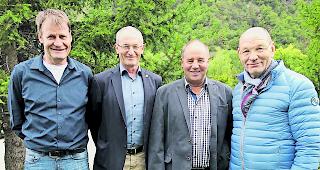 Rotary-Pr&auml;sidenten im Oberwallis. Von links: Ferdinand Bumann (RC Saastal), Dr. Franz Schmid (RC Brig), Konrad Martig (RC Leuk-Leukerbad), Georges Zurbriggen (RC Zermatt).  