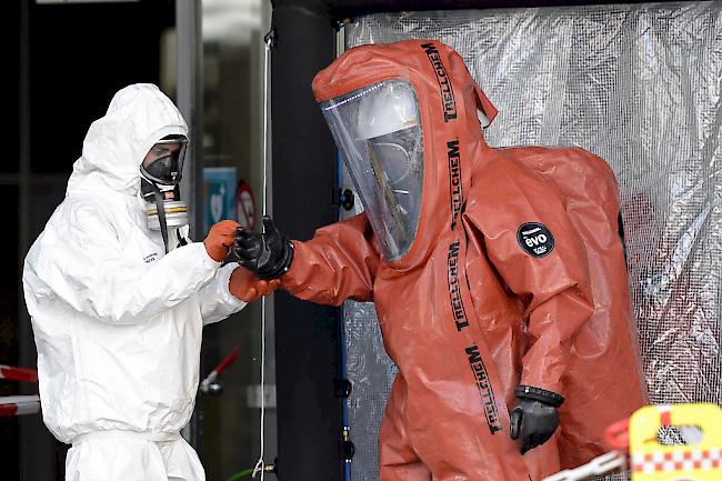 In Evionnaz wird derzeit ein Chemieunfall simuliert (Symbolbild).