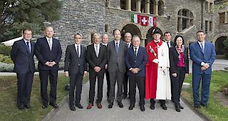 Gruppenfoto der Delegation aus Italien und aus dem Wallis