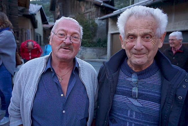 Mani Oggier (71) aus Varen und Julien Theophil (87) aus Basel.