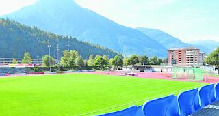 Live-Erlebnis. Ab Fr&uuml;hling 2018 k&ouml;nnen die Zuschauer auf dem Stapfen die Spiele auch &uuml;ber die neue Videoleinwand im S&uuml;dwesten des Platzes verfolgen. 