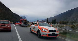 Rettungskr&auml;fte am Unfallort